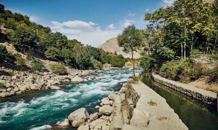 Lembah Panjshir Daerah Landskap Hijau Subur Di Afghanistan