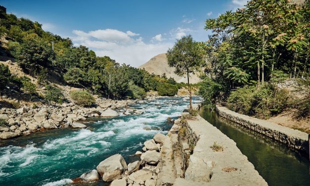Lembah Panjshir Daerah Landskap Hijau Subur Di Afghanistan